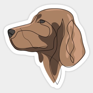 Irish Setter - one line drawing Sticker